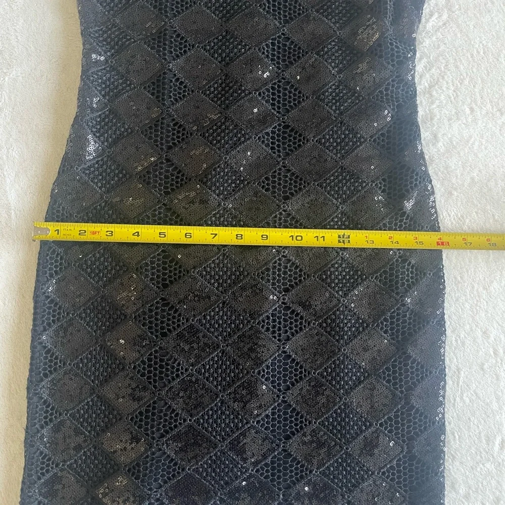 Armani Exchange Black Lace Sequin Sheath Dress Size S - Picture 7 of 15